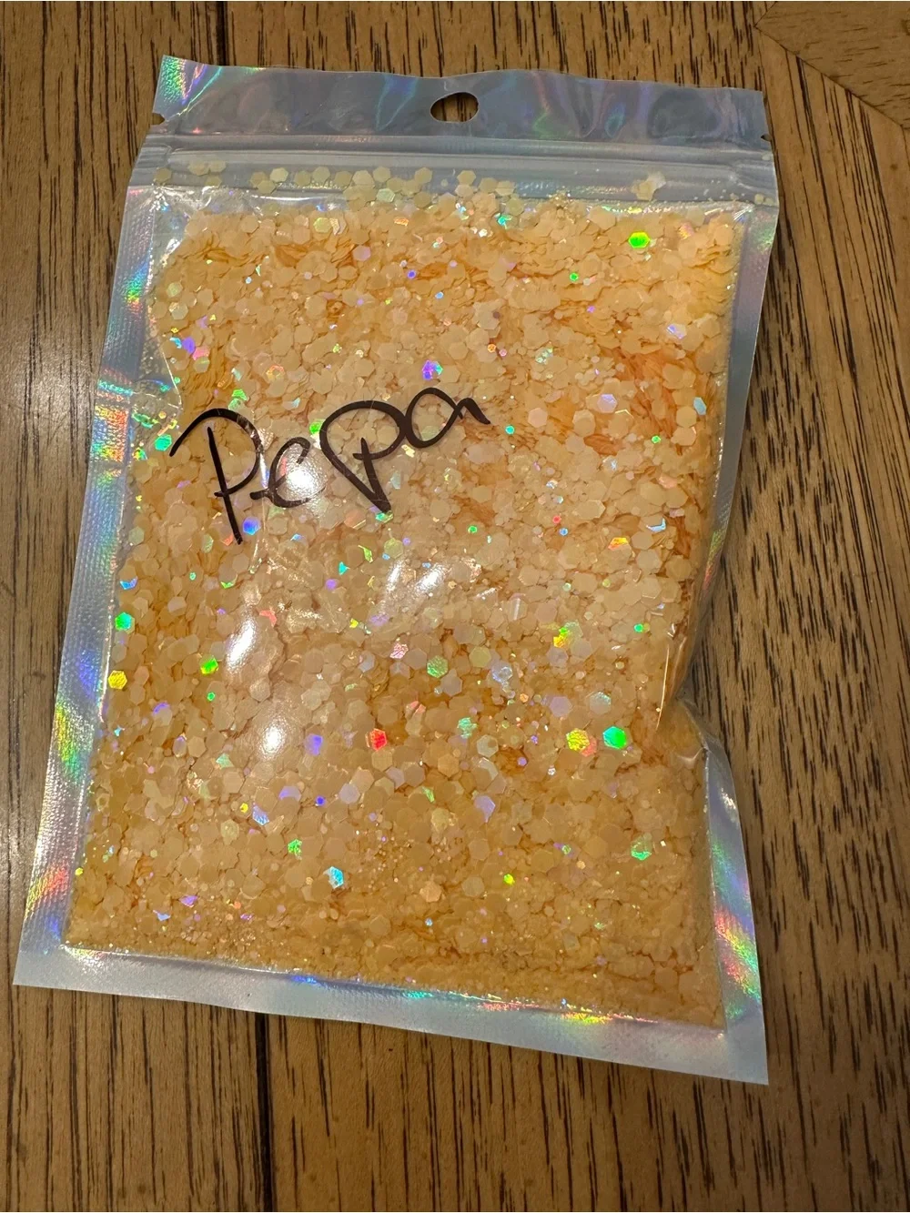 Assorted Iridescent Chunky Glitter Mixes - Multi-Color Orange, gold, 10 packs.